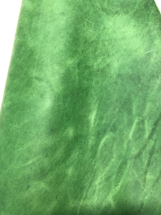 Green Chrome tanned Designer leather - Raw Leather - Wholesale Leather 3/4oz