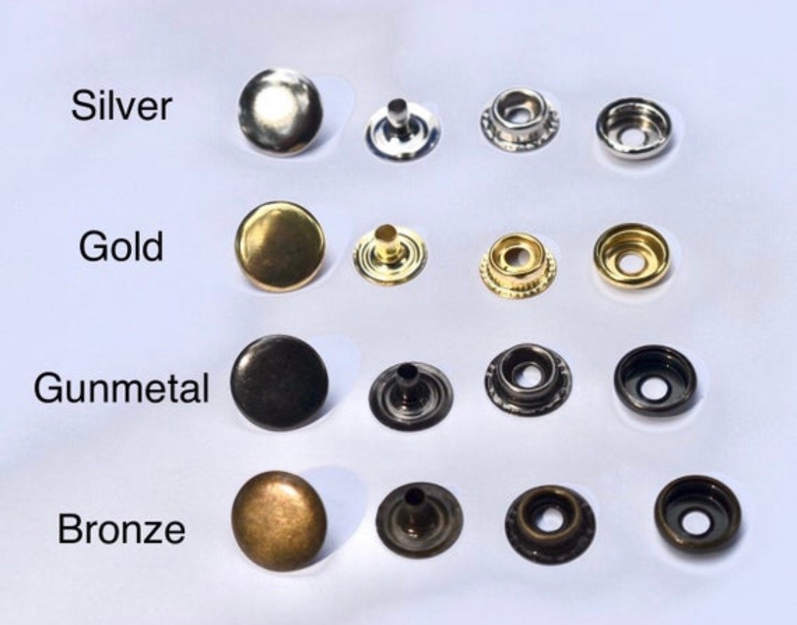 Metal Ring Snaps - Line 20 Line 24 Metal Snaps, #203, #201 Metal Snap Buttons