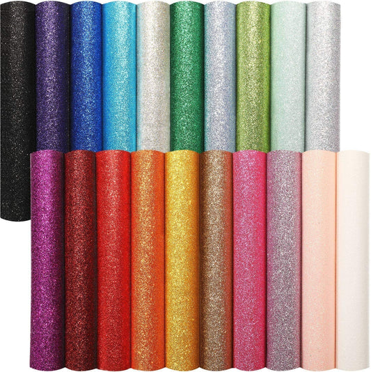 Glitter Faux Leather Sheets Multipack - PU Leather Sheets - Glitter Leather
