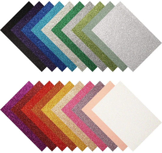 Glitter Faux Leather Sheets Multipack - PU Leather Sheets - Glitter Leather