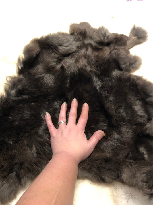 Craft grade large assorted rabbit pelt hides