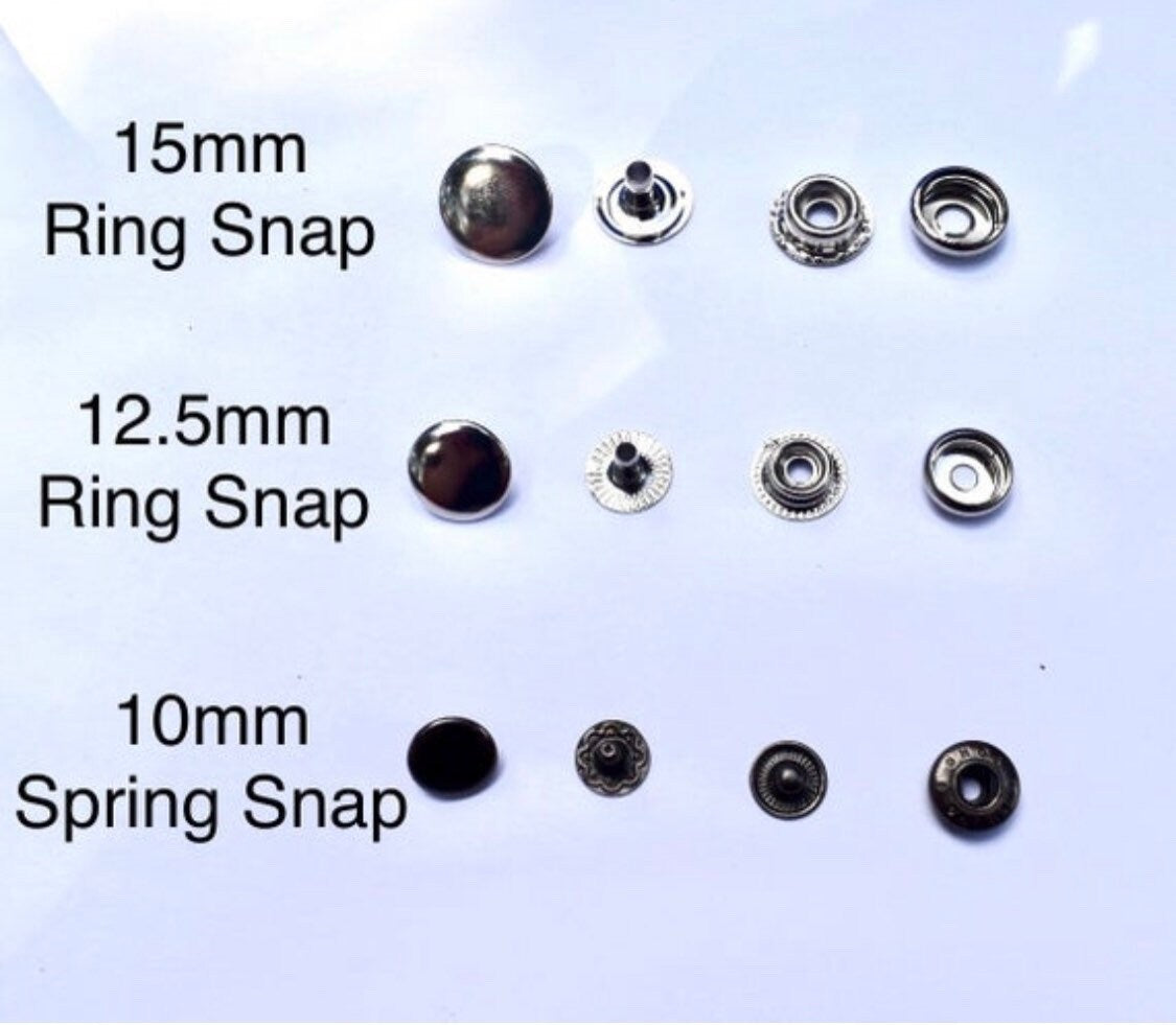 Metal Ring Snaps - Line 20 Line 24 Metal Snaps, #203, #201 Metal Snap Buttons