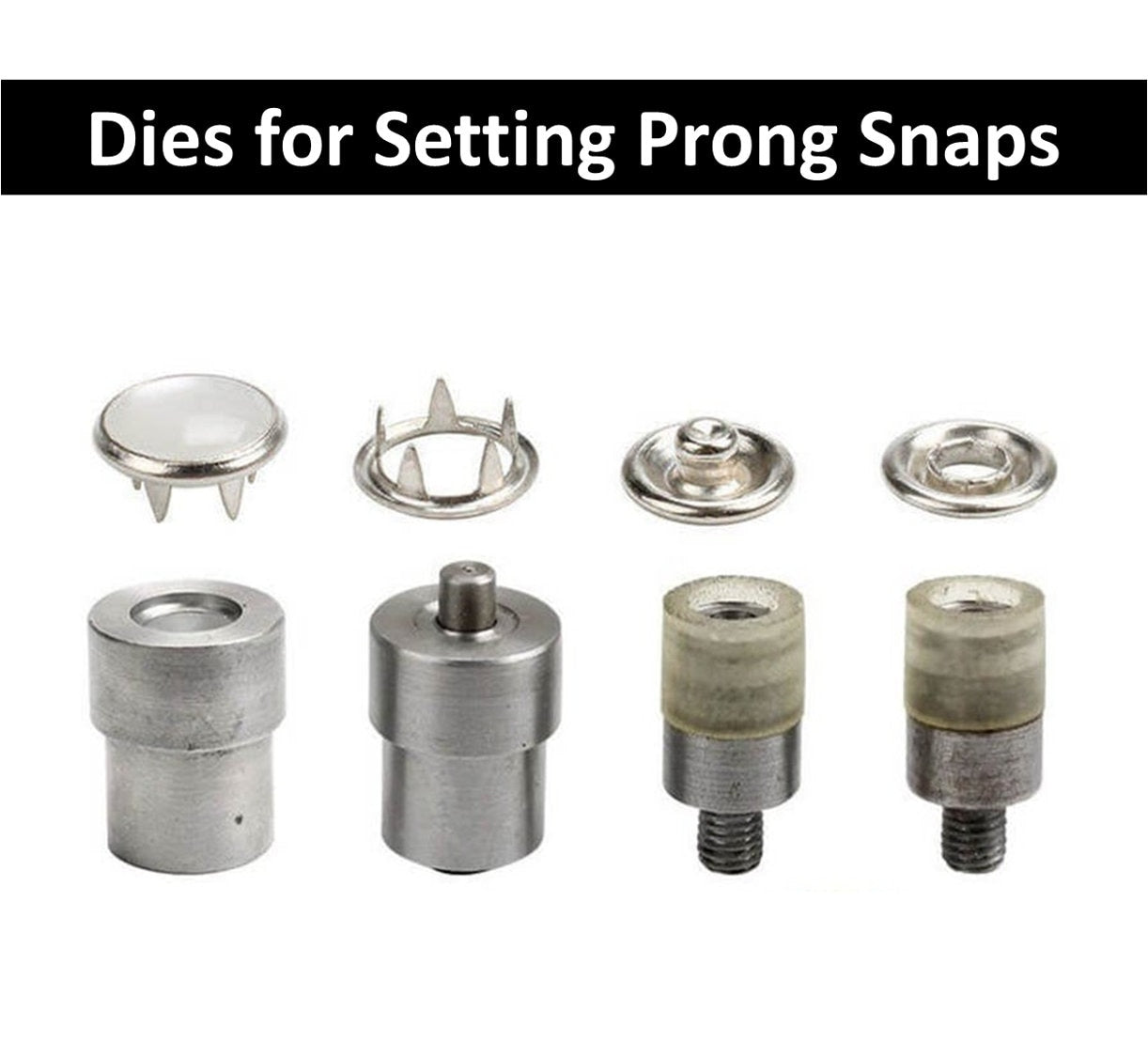 Pearl Prong Snap Dies for Hand Press - Dies for Setting 9.5mm 11.5mm Metal Snaps