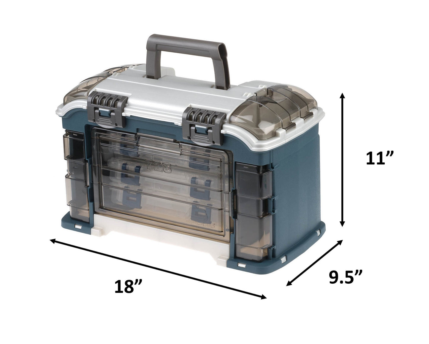 Large Storage Container Box with Compartments - Locking Compartment Box - Organizer Box with Handle - Makes a great gift for him or her!