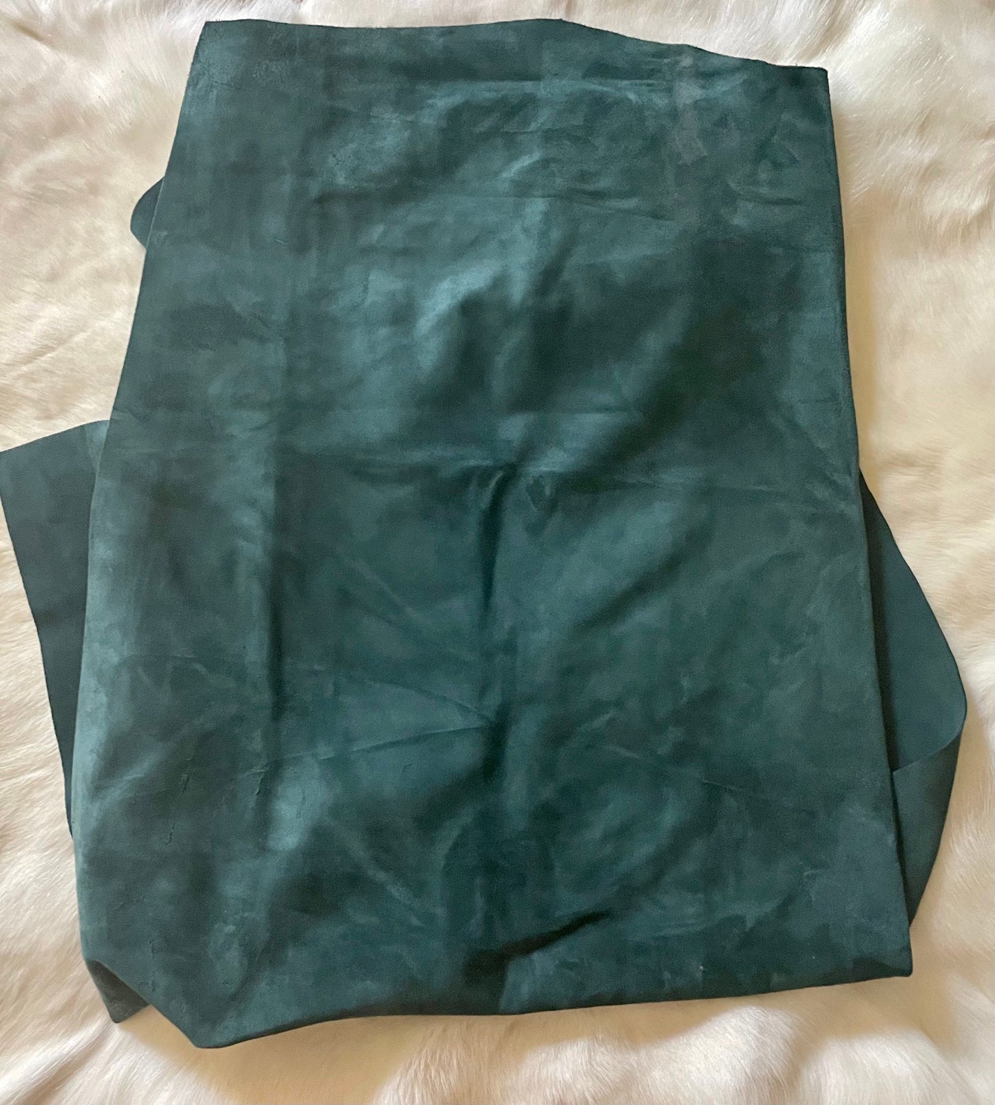 Emerald Suede Designer leather - Raw Leather - Wholesale Leather 2-4oz