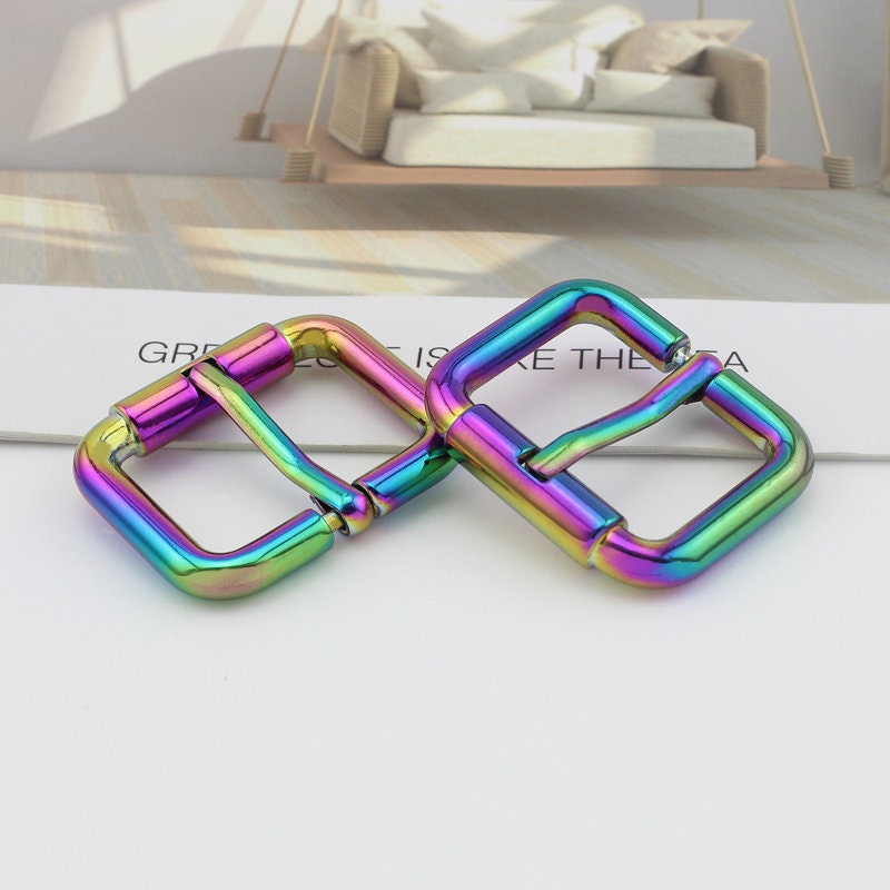 Rainbow Metal Buckles - 1/2” 5/8” 3/4” 1” Rainbow Buckle - Rainbow Quick Release Clasp