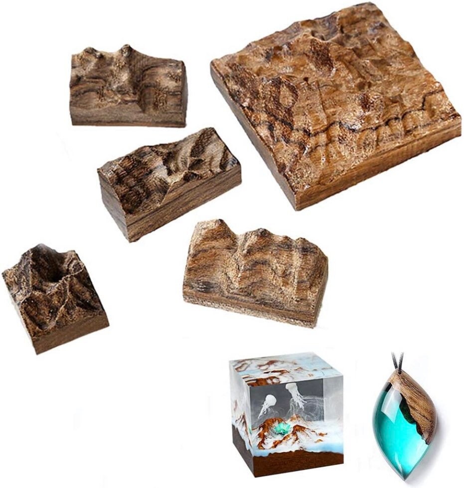 Wooden Mountain Scenes for Resin