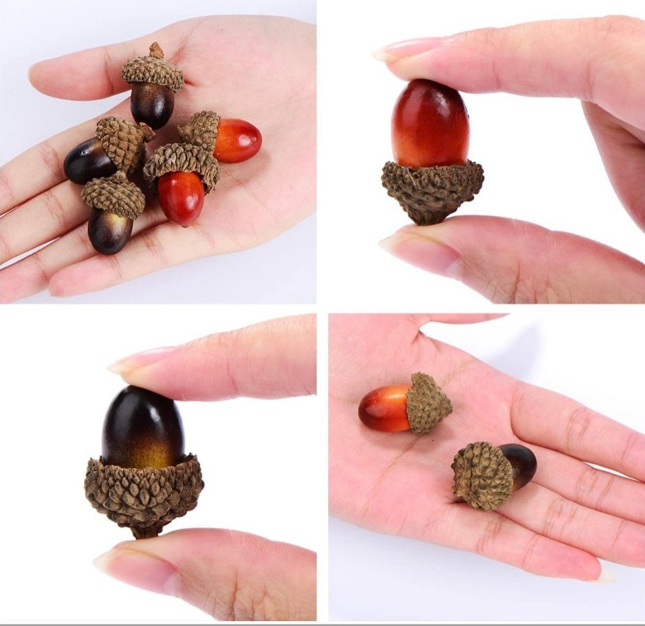 Acorns for Crafts, Wreaths, Ornaments, Resin and Trees - 20ct Artificial Acorns