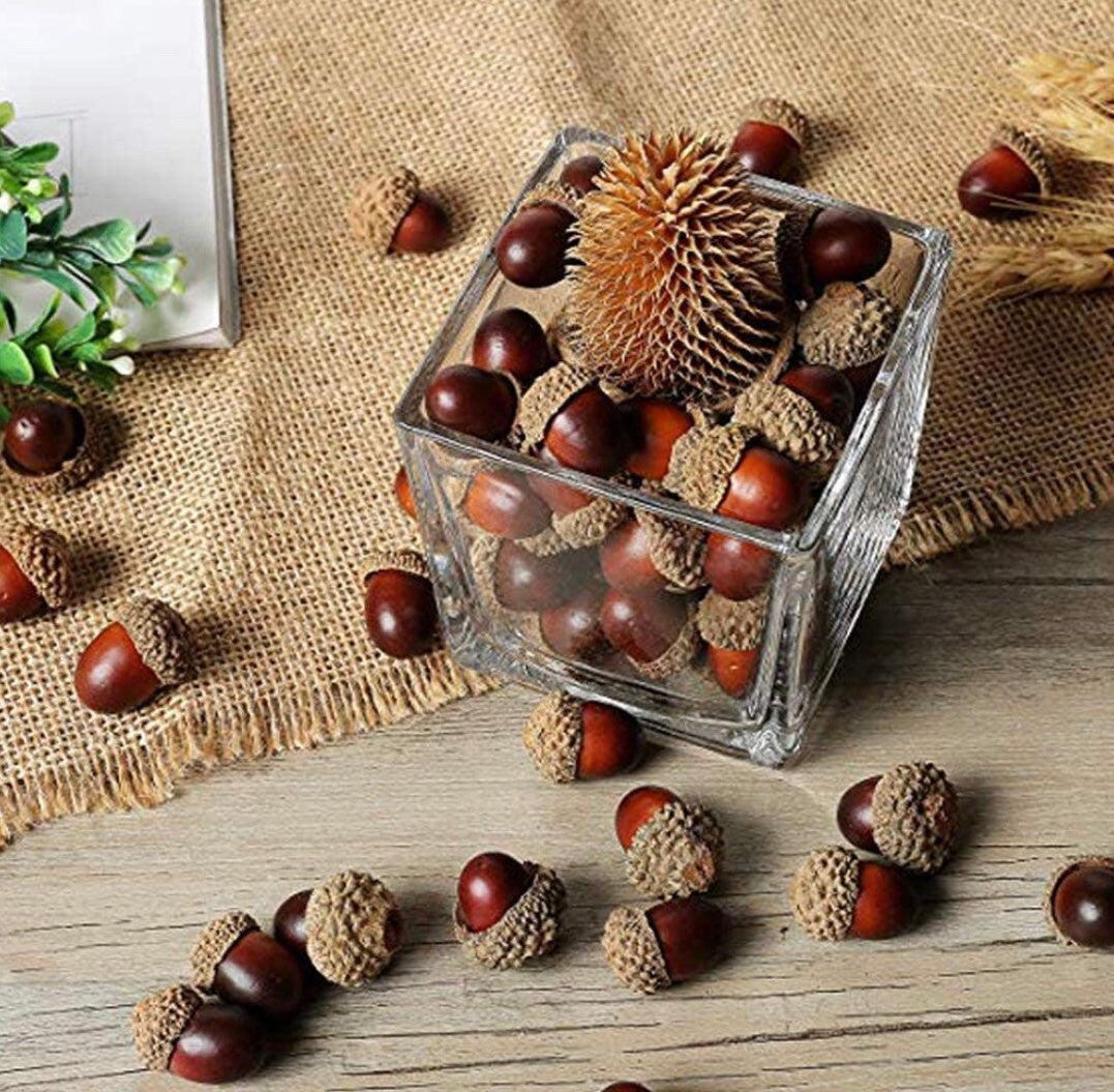 Acorns for Crafts, Wreaths, Ornaments, Resin and Trees - 20ct Artificial Acorns