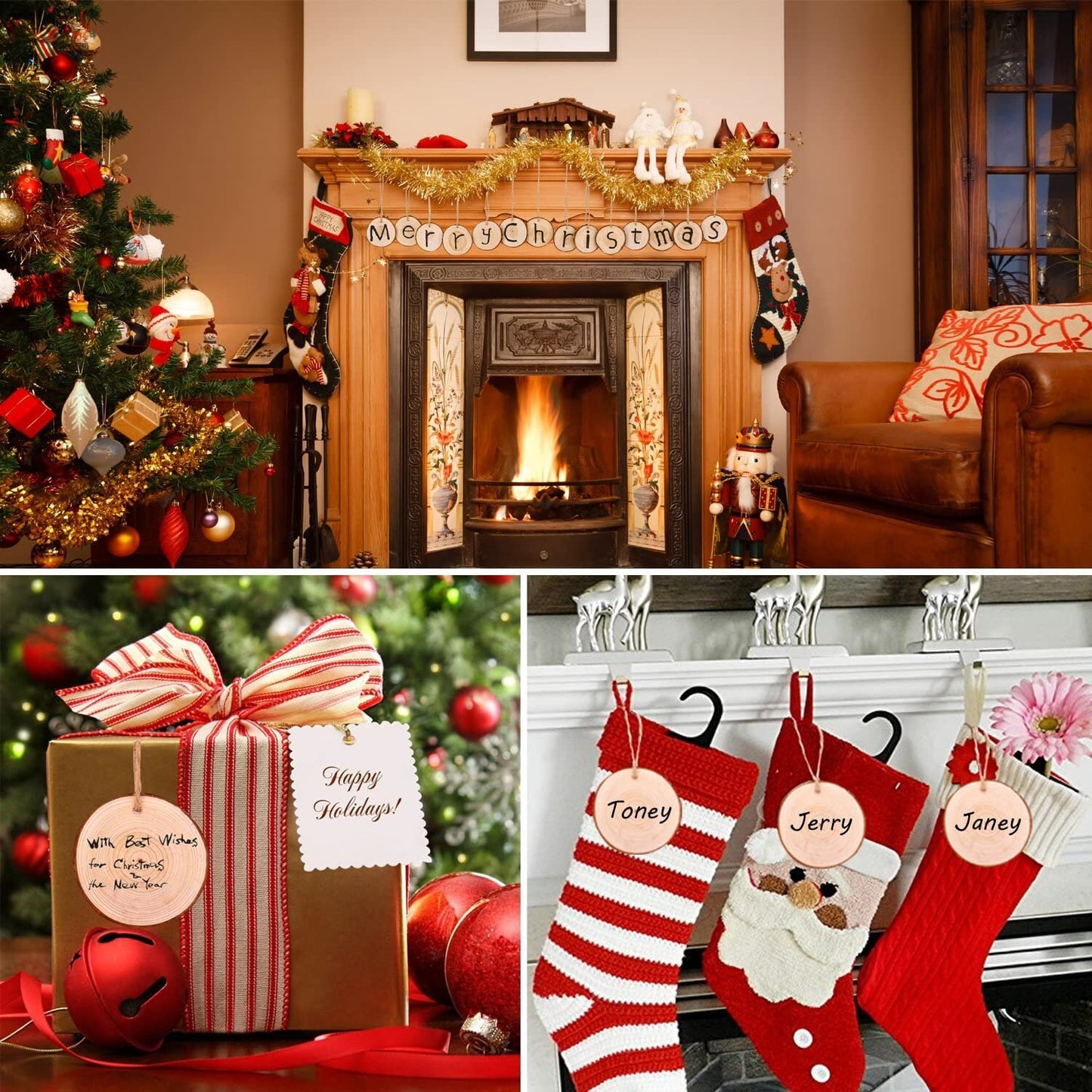 Natural Wood Bark Circles for Painting, Wood Burning, Ornaments, and Crafts - 10pc