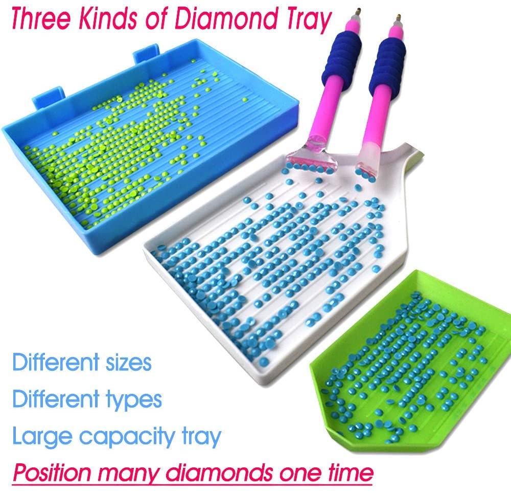 Diamond Art Kit - 56pc Toolkit and Diamond Art Rainbow Eye Poster