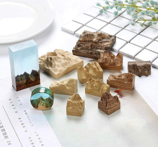 Wooden Mountain Scenes for Resin