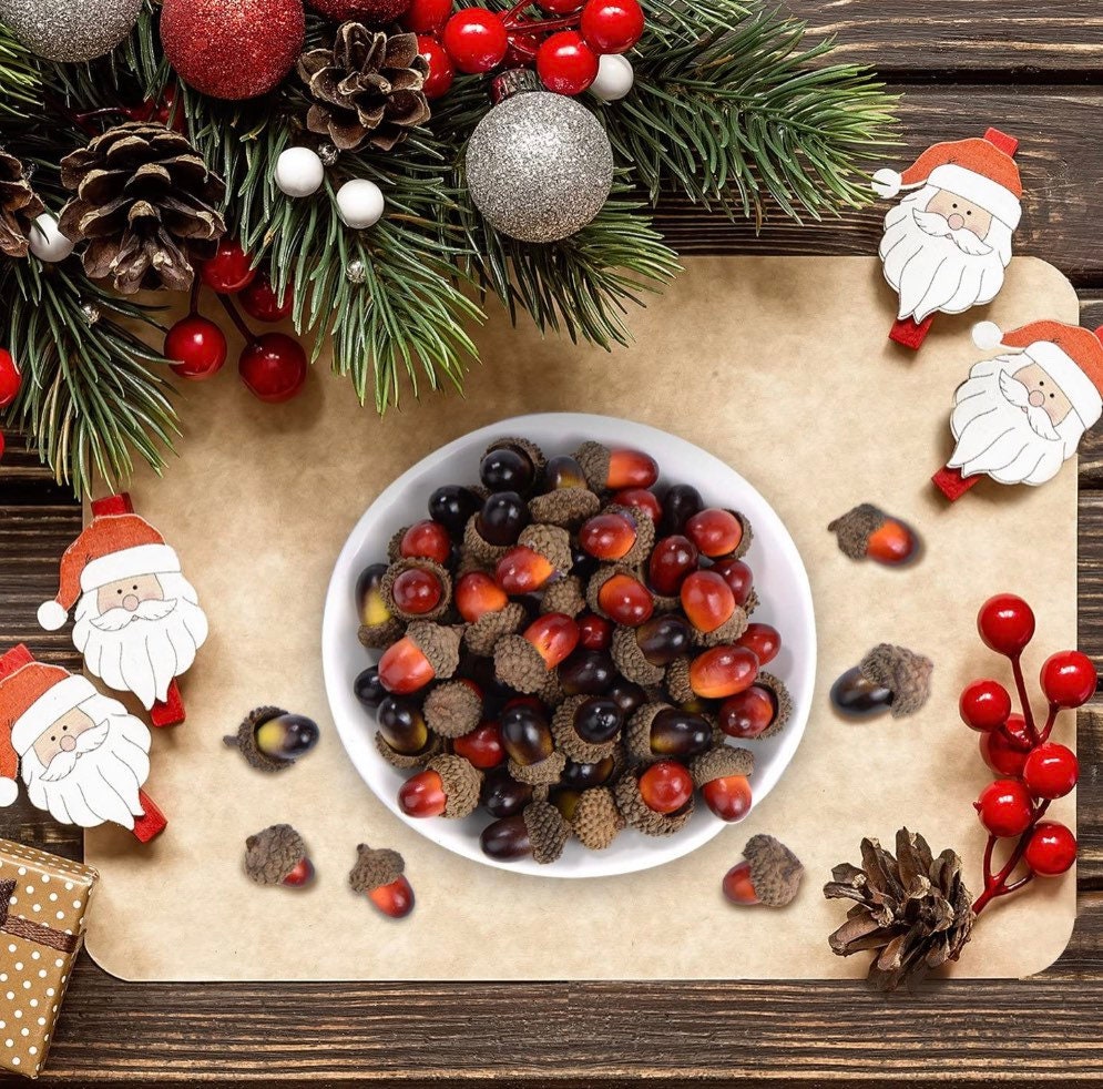 Acorns for Crafts, Wreaths, Ornaments, Resin and Trees - 20ct Artificial Acorns