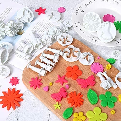 Cookie Cutter - Clay Cutter - Fondant mold Kit - 33pc 3D mold cutting kit for baking, clay crafts, and more!