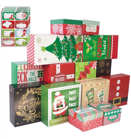 Christmas Gift box set - 94pc gift box set with foil stickers