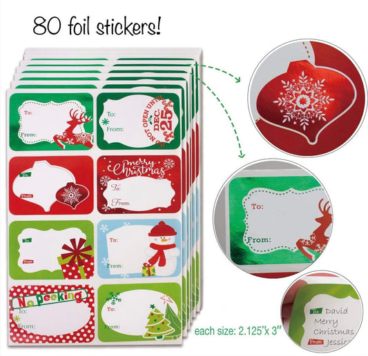 Christmas Gift box set - 94pc gift box set with foil stickers