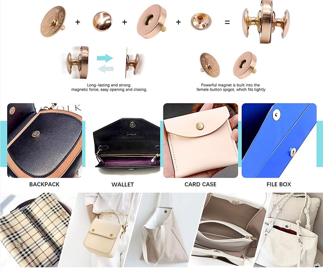 Magnetic Snap Kit - 60ct snap button kits with carry case - 14mm and 18mm size