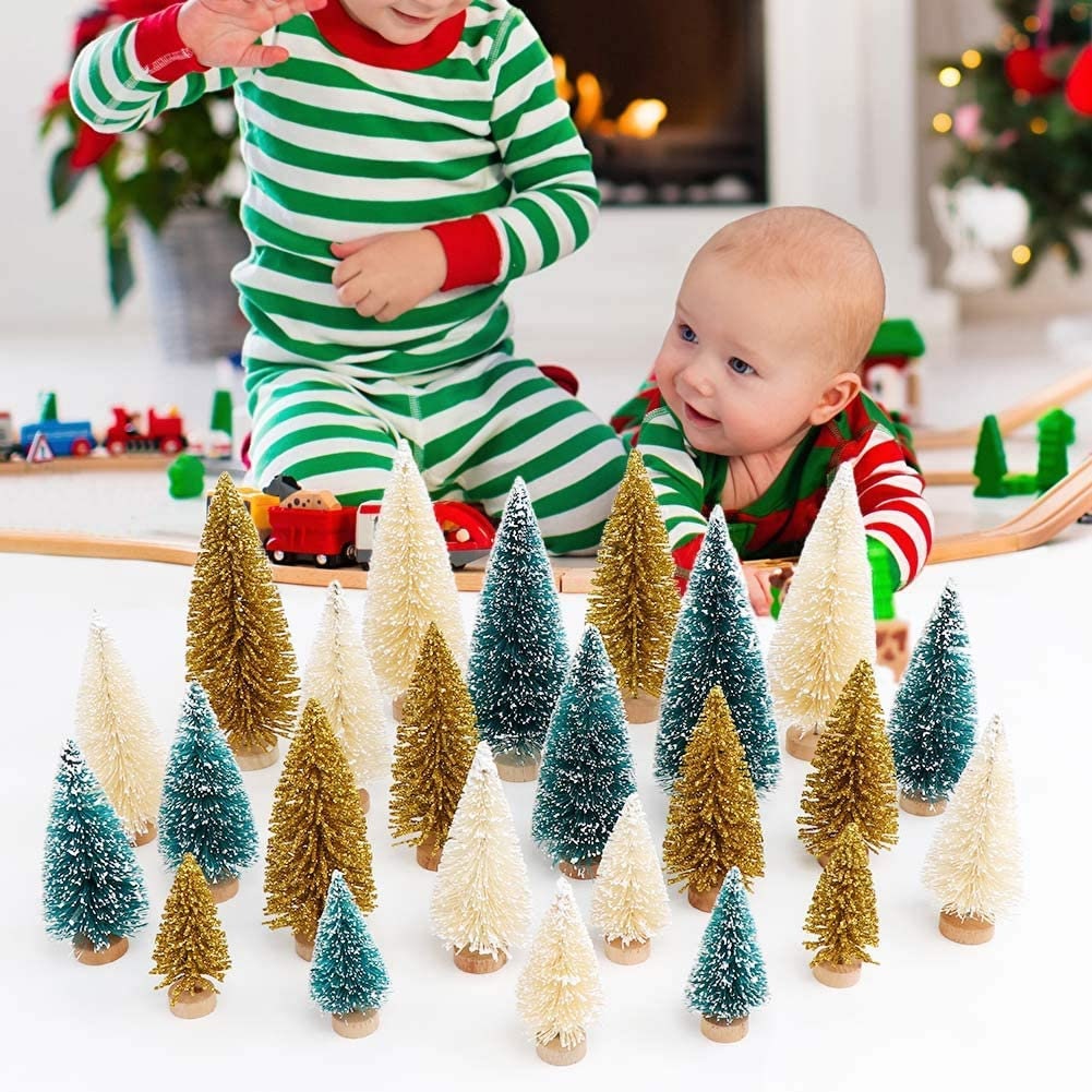 Miniature Pine Trees - Christmas trees - Great for Crafts, Winter Villages, and Holiday Decor