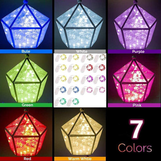 Fairy String Lights -  10.5ft Colorful String Lights - Great for Wreaths, Holiday Decor, Christmas Trees, Ornaments, and Crafts