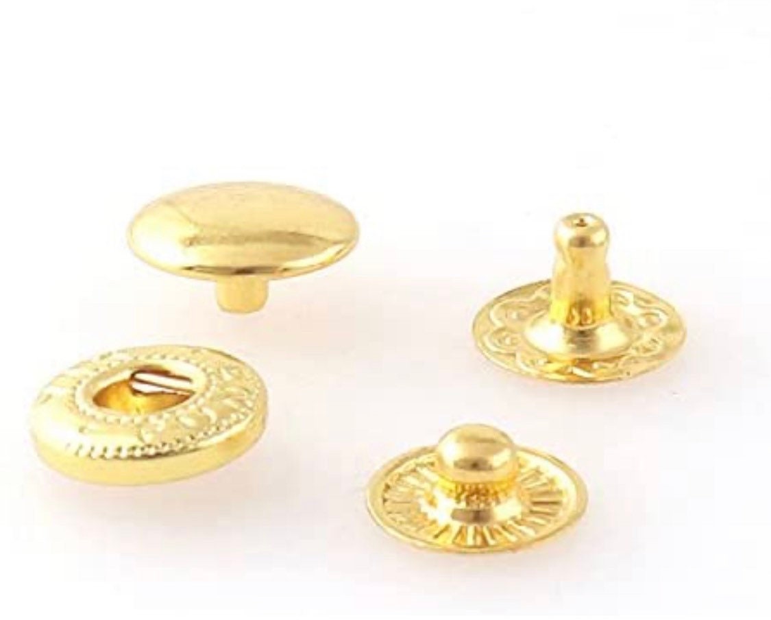 Metal Snaps, Spring Snap Buttons - 10mm 12.5mm 15mm Snaps - #633 #831 #655 Snaps