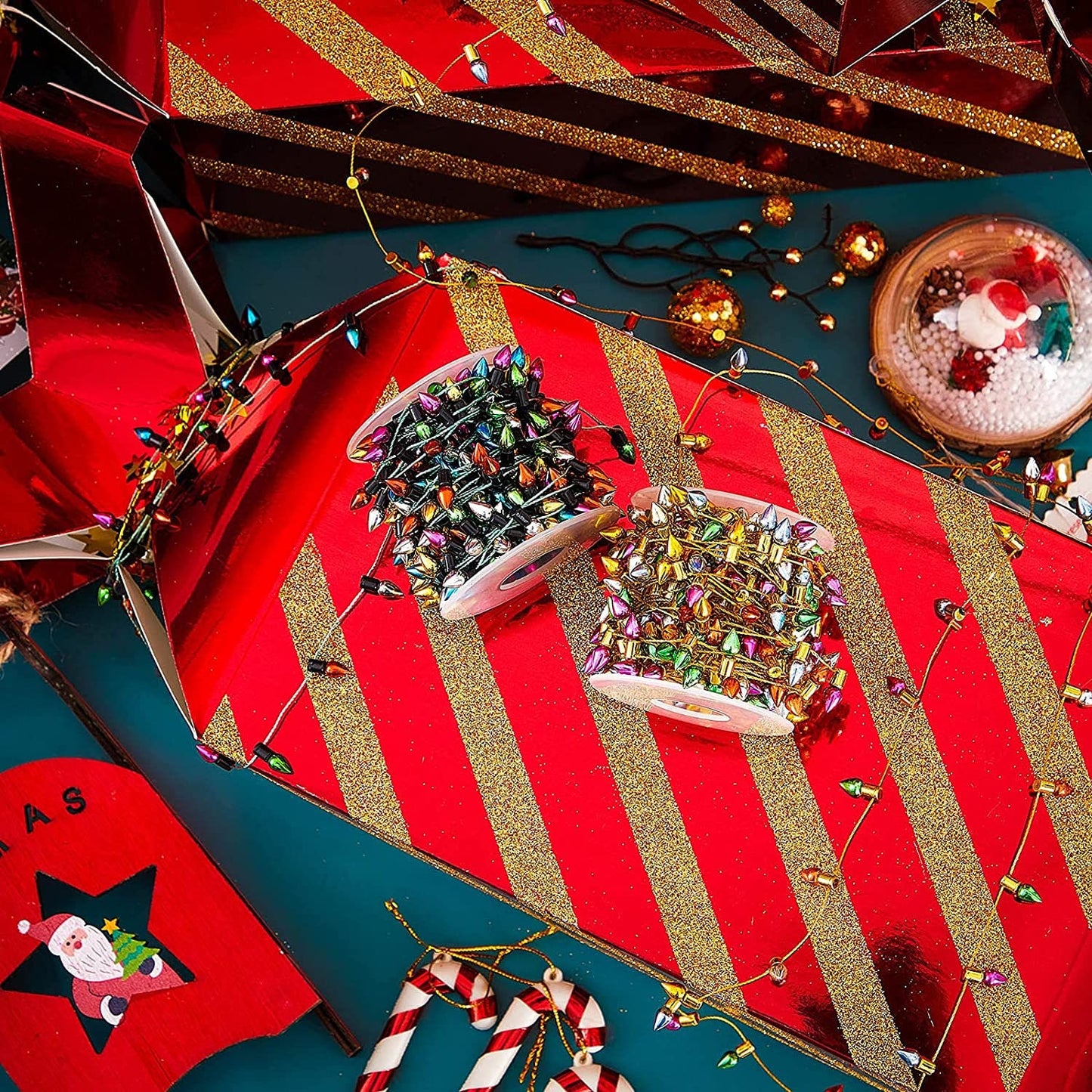 Mini Christmas Village Lights - Mini Lights for Christmas Villages, Dollhouses, Giftwrap, and Christmas Decor