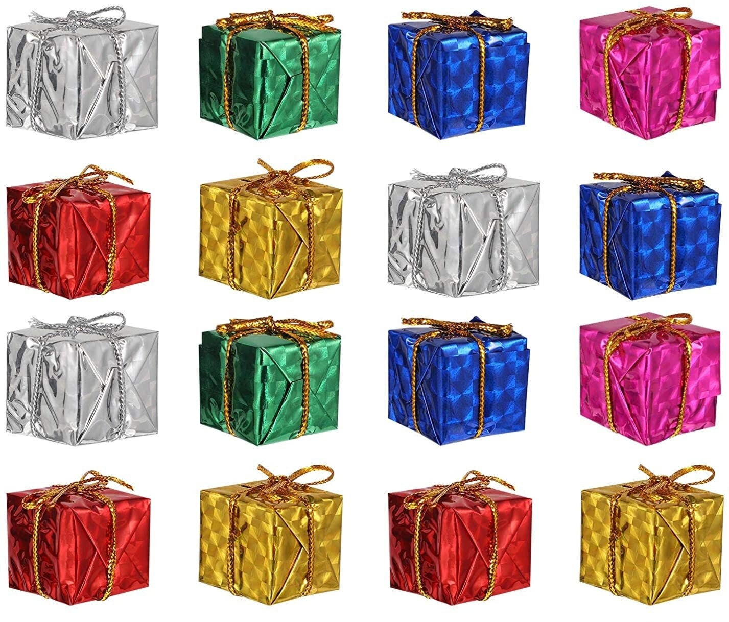 Mini Christmas Gifts - 20ct Mini Present Boxes for Christmas Villages, Dollhouses, Giftwrap, Trees, and Christmas Decor