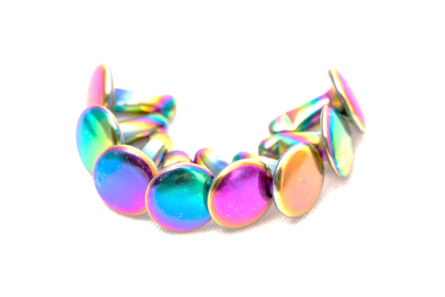 Rivets for Leather - 20ct 4mm 6mm 8mm Double Cap Rainbow Rivets