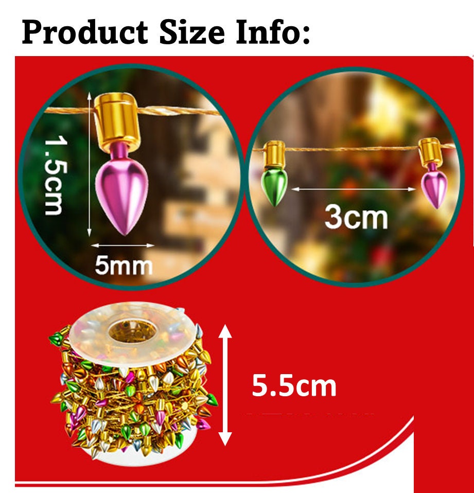 Mini Christmas Village Lights - Mini Lights for Christmas Villages, Dollhouses, Giftwrap, and Christmas Decor