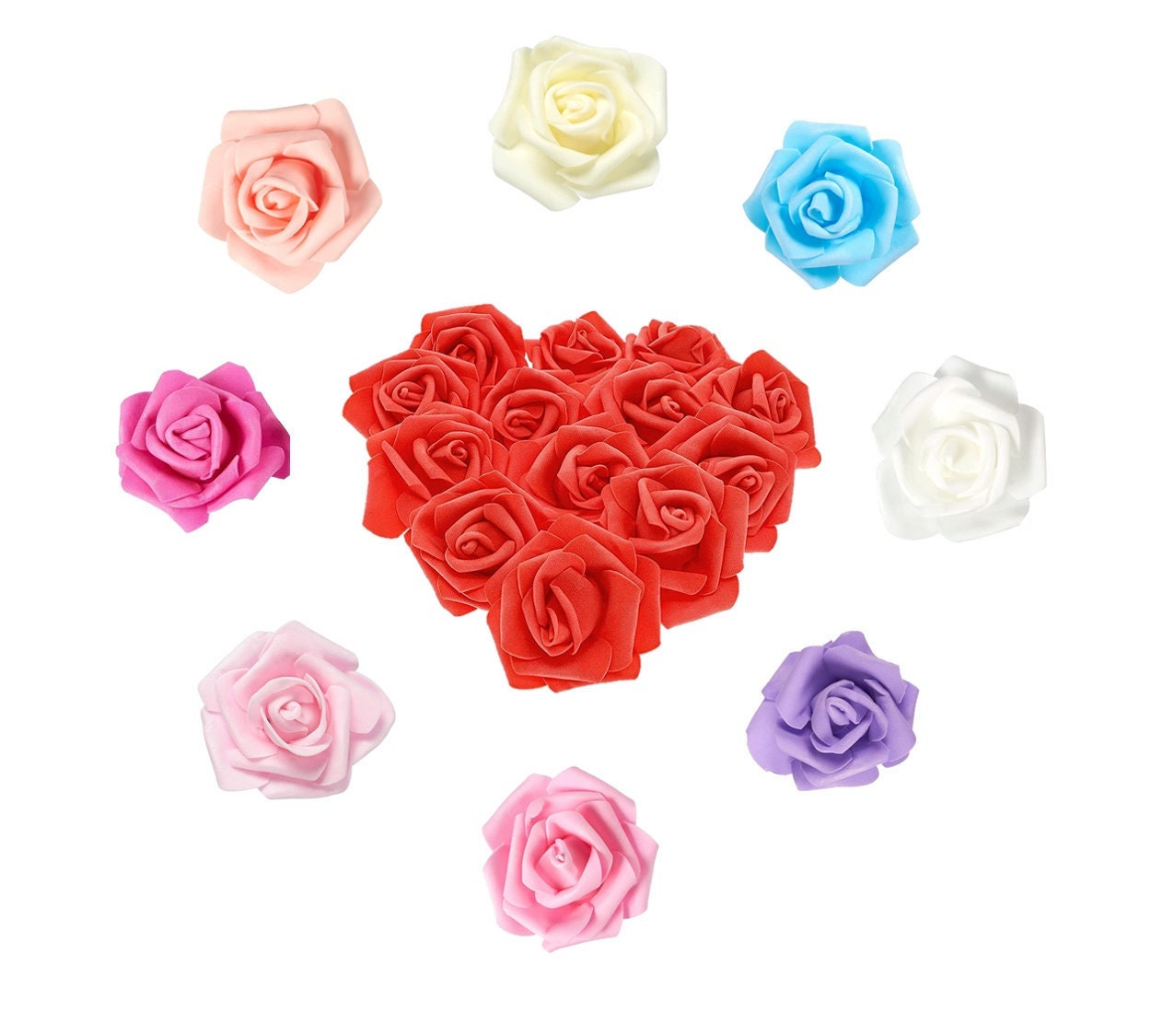 Realistic Roses for Displays and Crafts| Valentine's Day Roses | Flowers for Wall Panels Backdrop Bouquet Wedding Party Home Decor