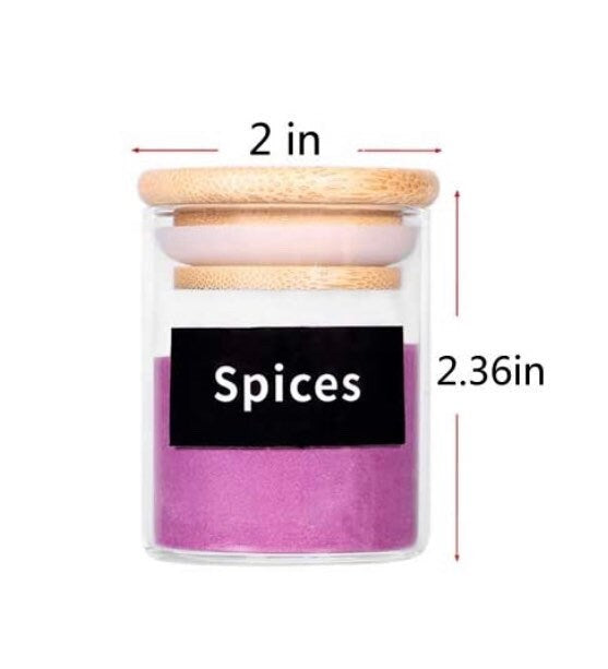 Kitchen Organization Minimalist Spice Jars - 10ct Glass Jars