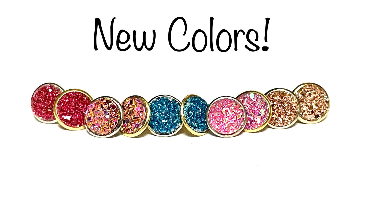 New Drusy Crystal Rivets - 9mm Crystal Rivets - NEW ITEM only found here!