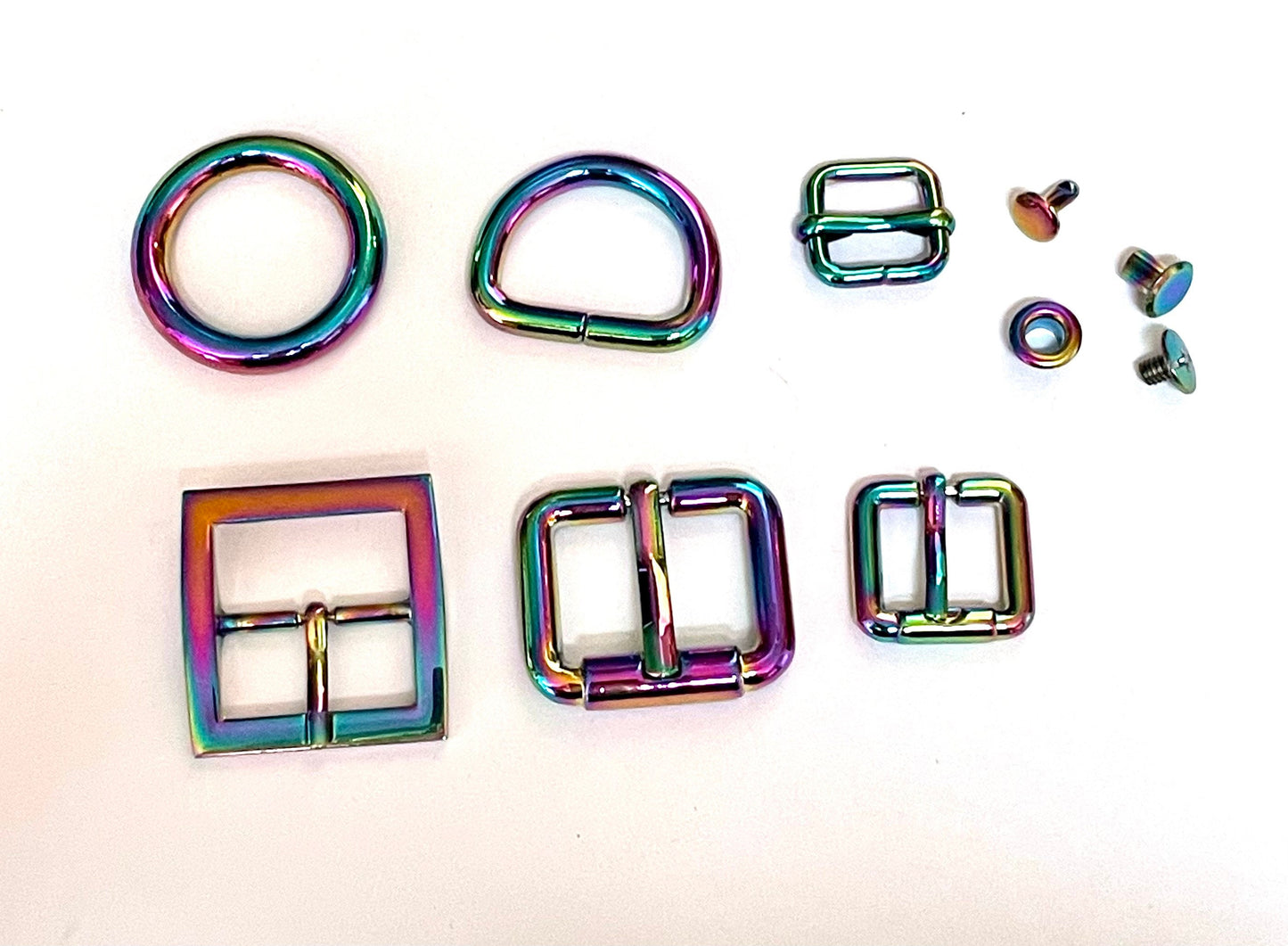 Rainbow Metal Buckles - 1/2” 5/8” 3/4” 1” Rainbow Buckle - Rainbow Quick Release Clasp
