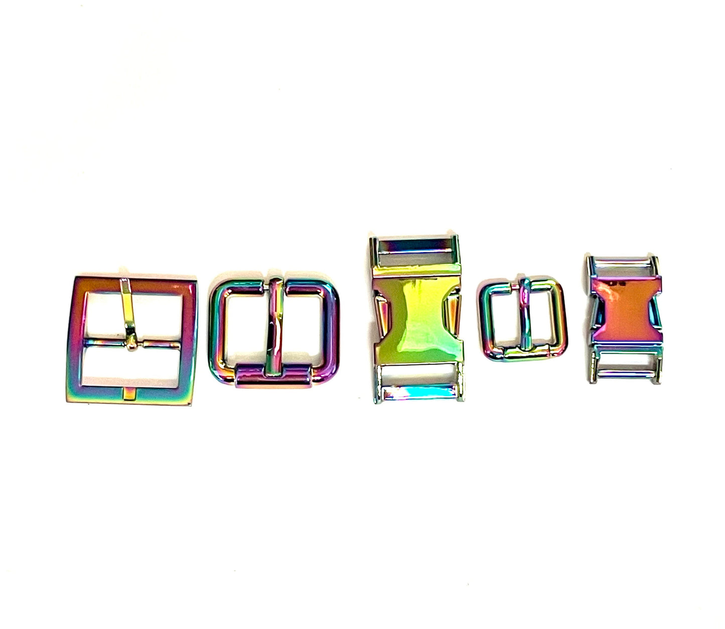 Rainbow Metal Buckles - 1/2” 5/8” 3/4” 1” Rainbow Buckle - Rainbow Quick Release Clasp