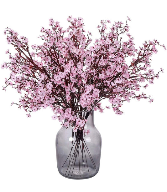 Winter Flowers - Silk Flowers - Minimalist Home Decor - Baby's Breath Silk Floral Stems