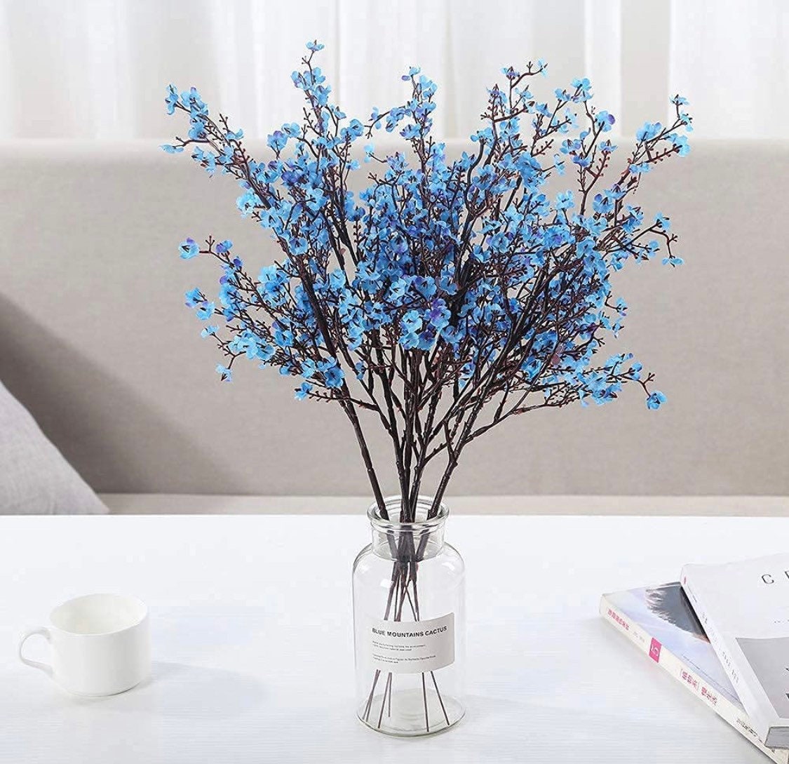 Winter Flowers - Silk Flowers - Minimalist Home Decor - Baby's Breath Silk Floral Stems