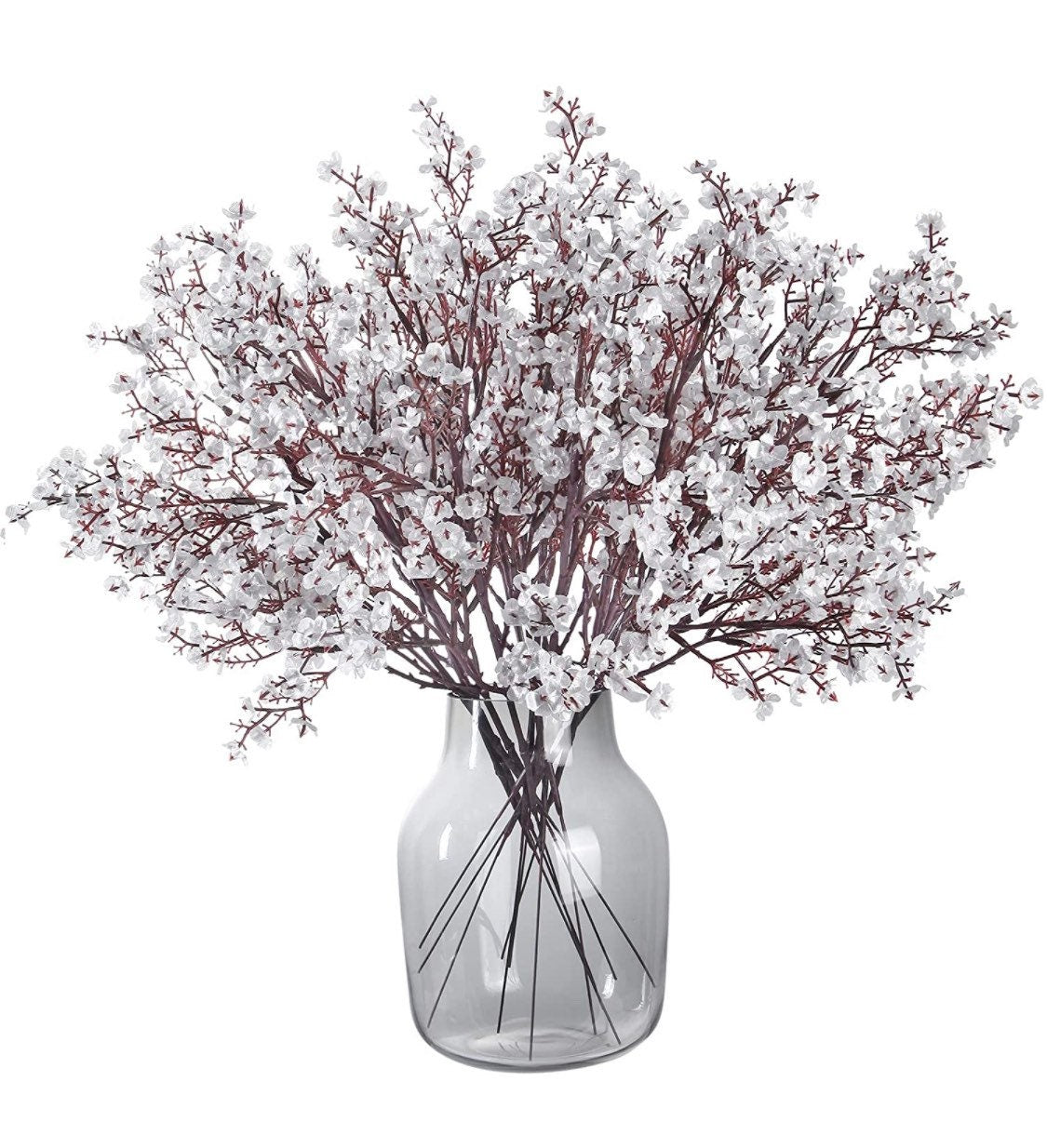 Winter Flowers - Silk Flowers - Minimalist Home Decor - Baby's Breath Silk Floral Stems