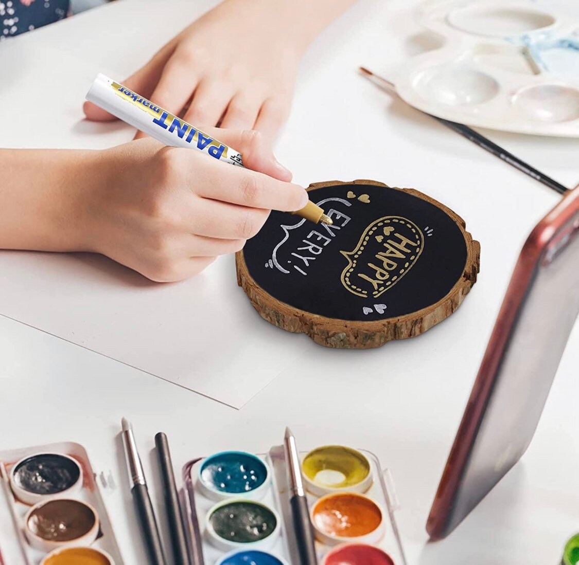 Natural Wood Bark Circles for Painting, Wood Burning, Ornaments, and Crafts - 10pc