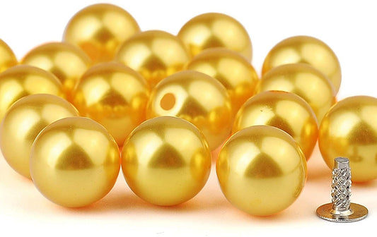 Round Pearl Rivets - Colorful Pin Pearls for Clothing, Bridal, Knits, Crochets, Leather, and Cloth