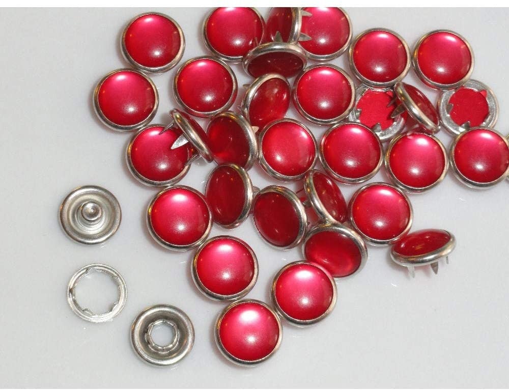 Pearl Snap Button Kit - Pearl Snaps 50 sets - 11mm Pearl Snaps