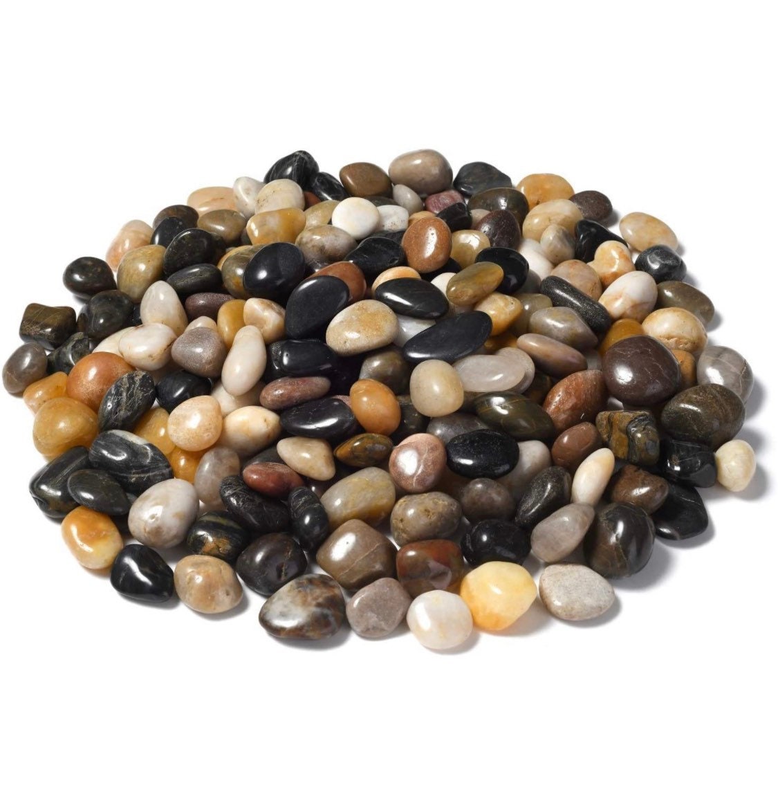 Pebbles - Garden Stones - 1lb smooth polished River stones for crafts, plants, and tanks!