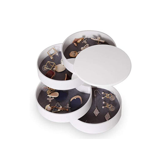 Minimalist Compact Jewelry Organizer with 4 Drawers - Earring Holder - Craft Supply Organizer - Sewing Organizer