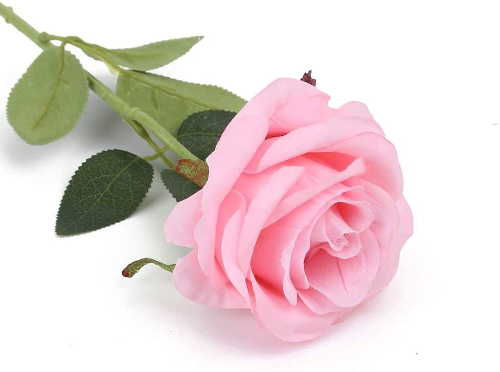 Rose Stems - Realistic Silk Rose Stems - Wedding Bouquet - Bridesmaid Bouquet - Artificial Long Stem Roses - Wedding Decor