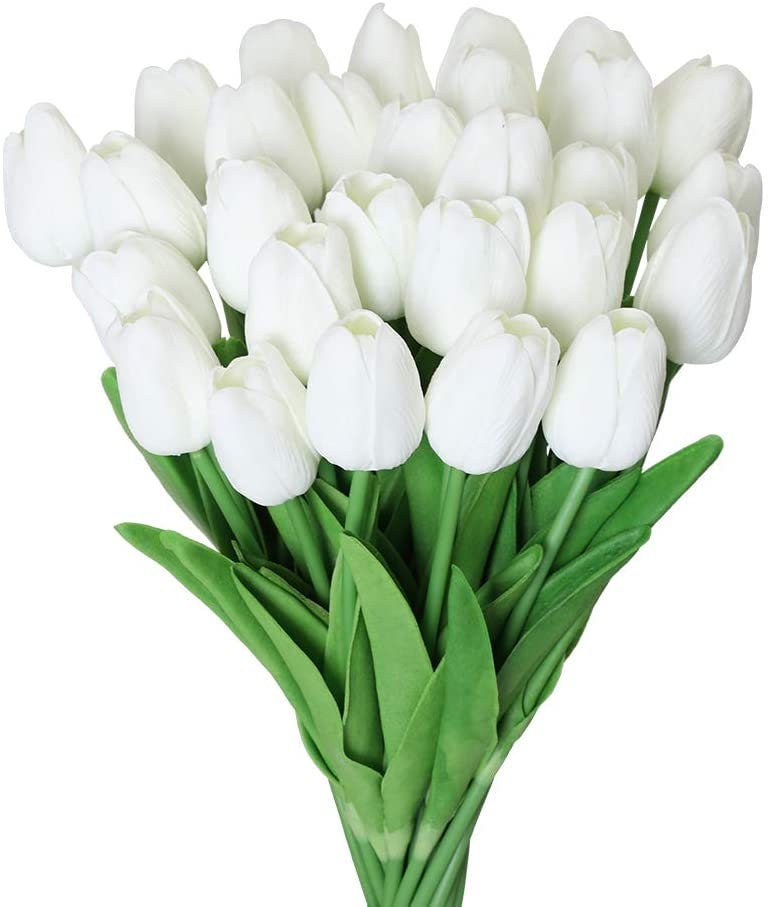 Tulip Spring Flowers - Tulips - Real Touch Tulips - Artificial Flowers - Floral Stems - Artificial Tulips