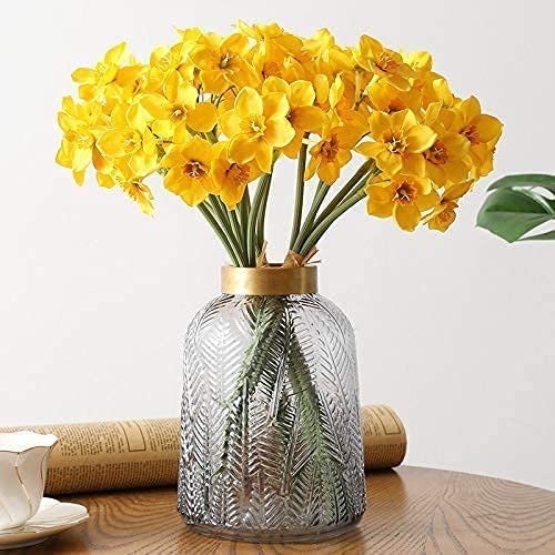 Daffodil Spring Flowers - Daffodils - Silk Daffodils - Artificial Flowers - Floral Stems - Artificial Daffodils - Silk Narcissus Flowers