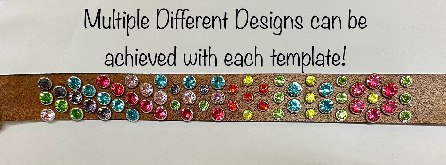 Crystal Rivet Pattern - Acrylic Leather template - Leather pattern - spacing guides