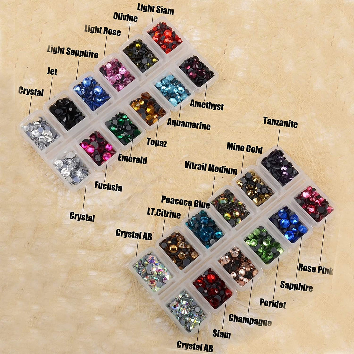 Hot Fix Rhinestone Ss20 Hot fix Rhinestone Kit - Over 6800 Crystals - ss6 ss10 ss16 ss20 ss30 ...