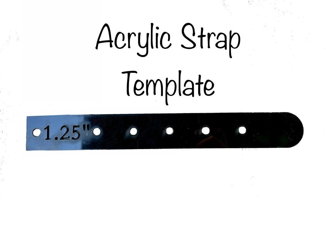 Acrylic Strap Templates - Multiple sizes - Collar template - Belt pattern - hole punch guide