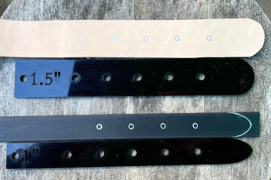 Acrylic Strap Templates - Multiple sizes - Collar template - Belt pattern - hole punch guide
