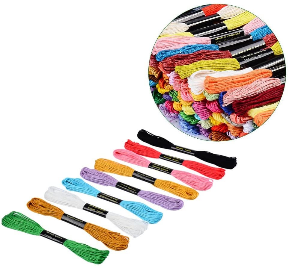 Embroidery thread - 140pcs Mending Thread - Jewelry Floss - Polyester Thread - Sewing Needles - Sewing Kit