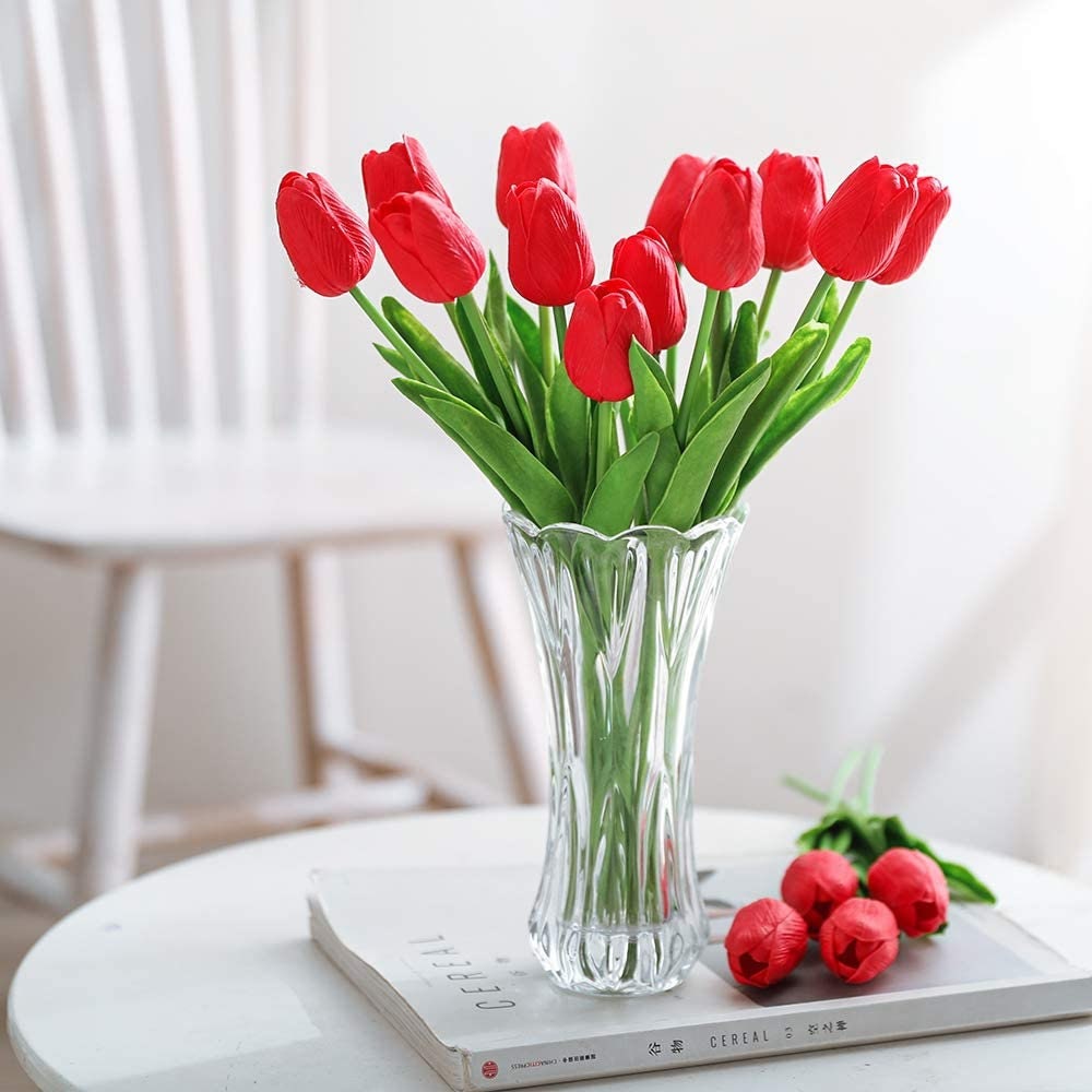 Tulip Spring Flowers - Tulips - Real Touch Tulips - Artificial Flowers - Floral Stems - Artificial Tulips